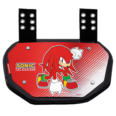 Phenom Elite Football Back Plate - Knuckles the Echidna - 2in1 Shoulder Pads
