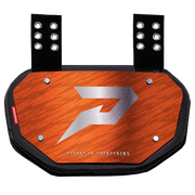 Phenom Elite Football Back Plate - Orange with Chrome P Logo - 2in1 Shoulder Pads