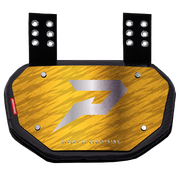 Phenom Elite Football Back Plate - Yellow with Chrome P Logo - 2in1 Shoulder Pads