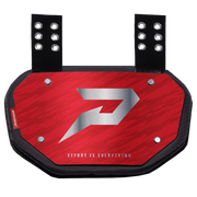 Phenom Elite Football Back Plate - Red with Chrome P Logo - 2in1 Shoulder Pads