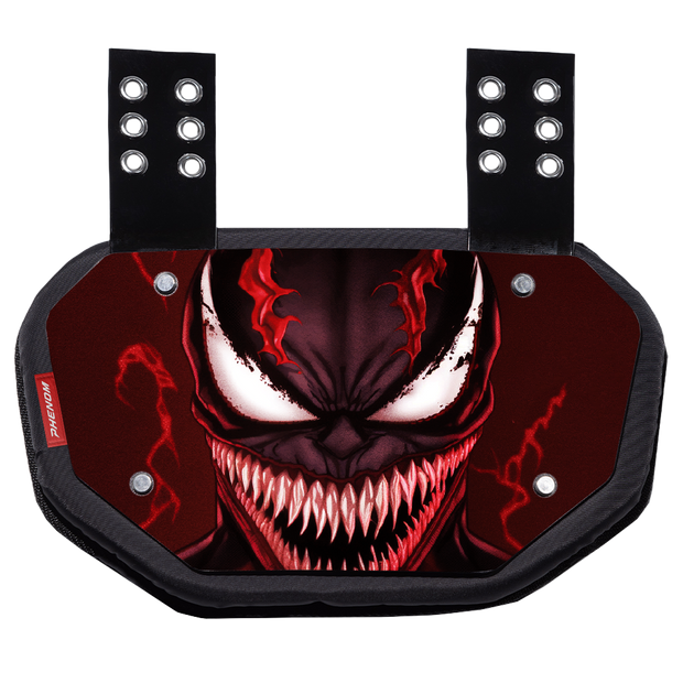 Phenom Elite Football Back Plate - Red Villain - 2in1 Shoulder Pads