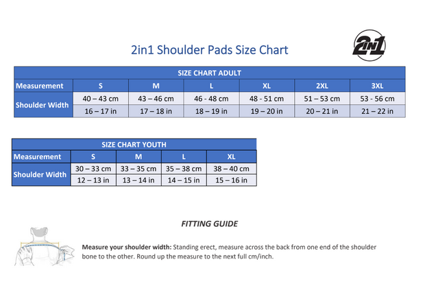 YOUTH 2in1 Poly Shoulder Pads - 2in1 Shoulder Pads